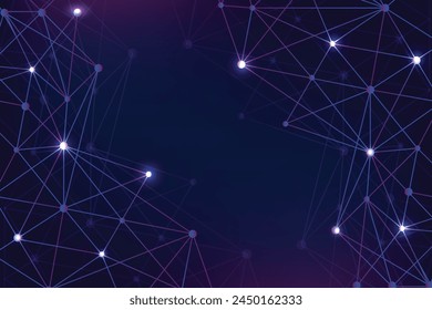Abstract technology background with connecting dots and lines. Technology network connection digital concept