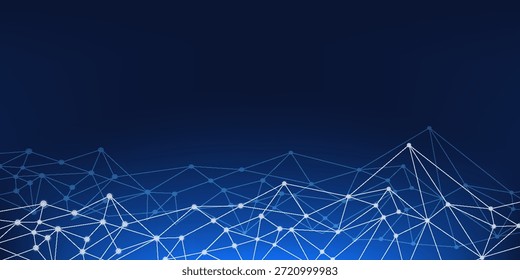Fondo de tecnología Abstractas con líneas de conexión. Conexiones de red globales, tecnología digital y conceptos de comunicación.