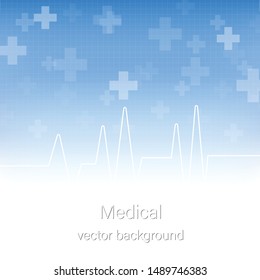 Abstract technology background with copy space. Medical and healthy concept. Can be used show your text. Vector illustration.