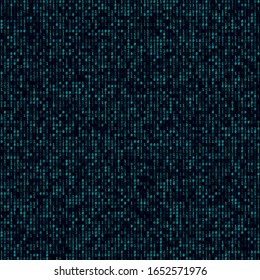 Abstract Technology Background. Cyan filled binary background. Big sized seamless pattern. Authentic vector illustration.