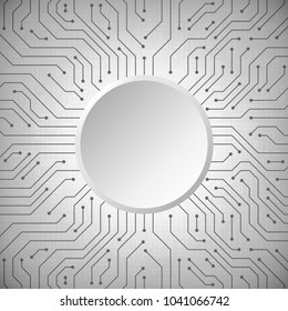 Abstract technology background. Cyber security concept. Digital circuit board vector illustration.