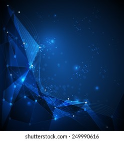 Abstract Technology background with cyberspace ,circles, lines and shapes