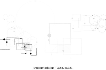 Abstract technology background design and communication connection.