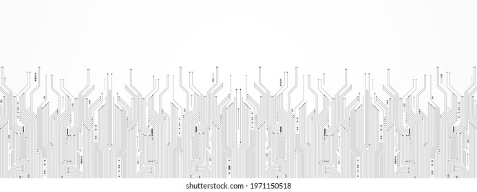 Abstract Technology Background, digital arrow speed up and circuit board pattern, microchip, power line, blank space