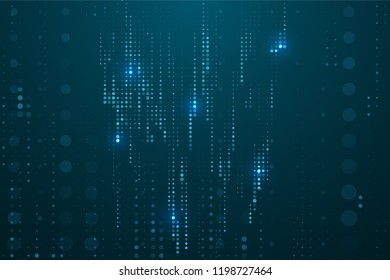 Abstract technology background. Digital computer code. Data transfer concepts in internet. Graphic concept for your design.