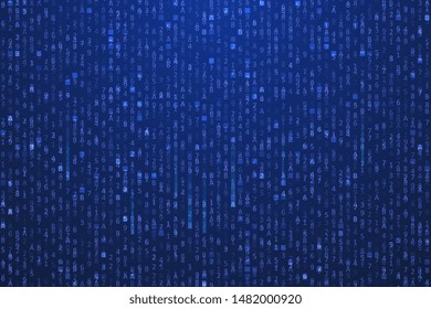 Abstract technology background. Digital computer code. Data transfer concepts in internet. Graphic concept for your design.