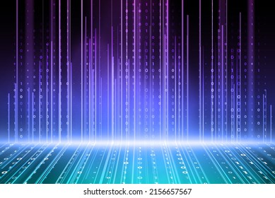 Abstract technology background. Digital computer code. Data transfer concepts in internet. Graphic concept for your design.