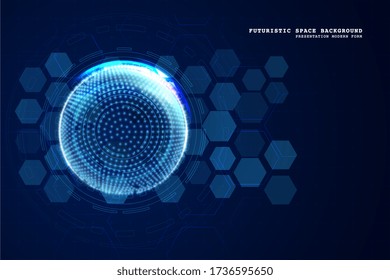 Abstrakter technologischer Hintergrund. Digitales Innovationskonzept für Ihr Design.