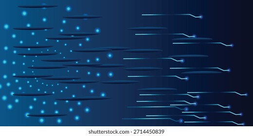 Abstract technology background. Digital innovation concept for your design.  Modern blue gradient shape design. Futuristic technology concept