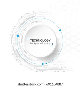 Abstract technology Background. Digital network and hightech concept. On White Background With Sample Text Area.