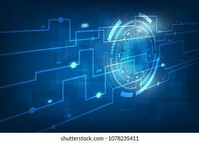 Abstract Technology background. technology digital world of business information. futuristic blue virtual graphic interface. 