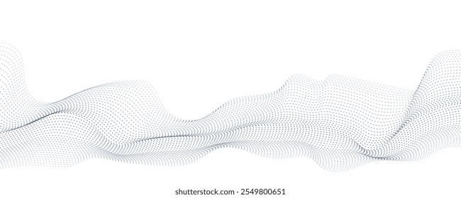 abstract technology background with dots wave.