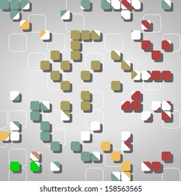 Abstract technology background, dynamic illustration.