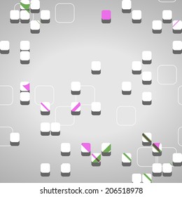 Abstract technology background, dynamic illustration.