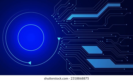 Abstract technology background with electronic circuit board. Futuristic digital innovation concept. Vector illustration.