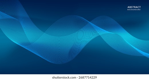 Tecnologia de fundo Elegante Blue Wave Design. ilustração vetorial, design simples.