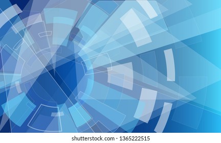 Abstract technology background. Elegant white blue texture background for web site, tech design and backdrop. Creative circle and circuit technology solutions with gear. Abstract vector illustration