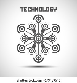 Abstract technology background. Technology element with shadow.