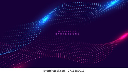 Fondo de tecnología Abstractas con patrones de onda de semitonos que fluyen.