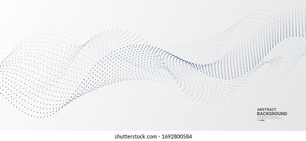 Abstract technology background with  flowing particles. digital future technology concept. vector illustration.