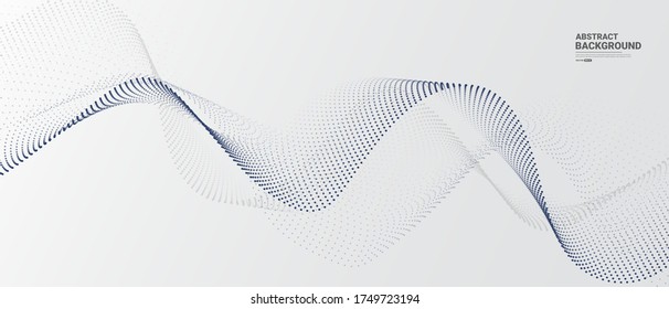 Abstract technology background with  flowing particles. digital future technology concept. vector illustration.