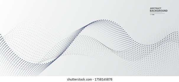 Abstract technology background with  flowing particles. digital future technology concept. vector illustration.