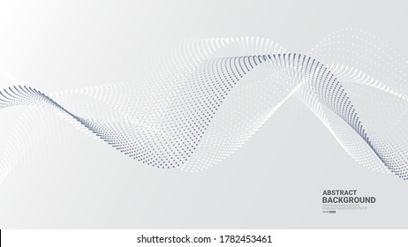 Abstract technology background with  flowing particles. digital future technology concept. vector illustration.