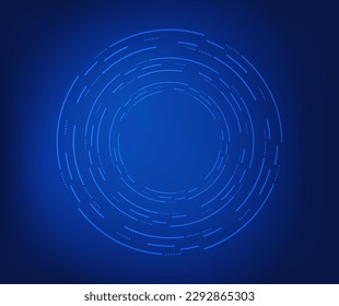 Abstract technology background. Futuristic blue virtual display screen. Vector illustration.