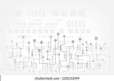 Abstract technology background with futuristic circuit board and geometric. Hi-tech concept. Vector design, Space for text