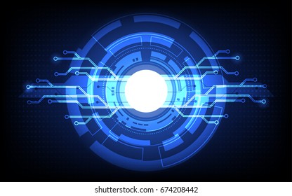 Abstract Technology Background , Futuristic Circuit Board , High Digital Computer , Concept Business Illustration , Vector