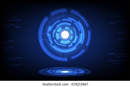 Abstract Technology Background , Futuristic Circuit Board , High Digital Computer , Concept Business Illustration , Vector