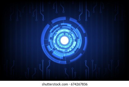 Abstract Technology Background , Futuristic Circuit Board , High Digital Computer , Concept Business Illustration , Vector