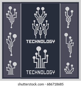 Abstract technology background. Futuristic background. Circuit.