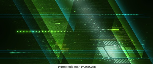Abstract technology background. Futuristic data interface with geometric shapes