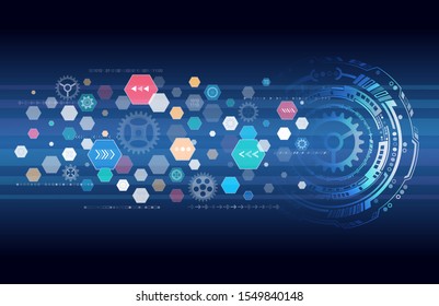 Abstract technology background. Futuristic digital innovation background. Hi-tech communication concept.