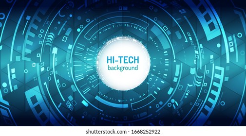 Abstract technology background. Futuristic digital innovation background. Hi-tech communication concept.