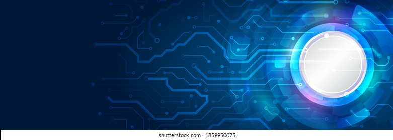 Abstrakte Technologie, Hintergrund. Futuristische digitale Innovation, Hintergrund. breites High-Tech-Kommunikationskonzept.