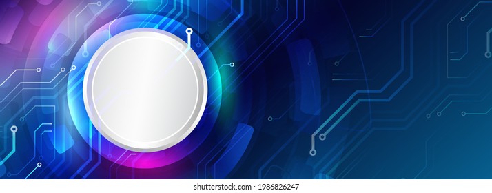 Abstrakte Technologie, Hintergrund. Futuristische digitale Innovation, Hintergrund. breites High-Tech-Kommunikationskonzept.