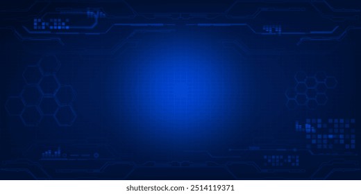Abstrakter technologischer Hintergrund. Zukunftsweisendes Konzept der digitalen Raumfahrttechnologie.