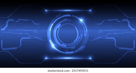 Resumo da tecnologia. Conceito de tecnologia espacial digital futurista.