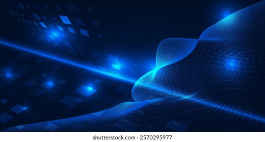 Abstract technology background. Futuristic digital space technology concept.