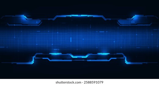 Abstract technology background. Futuristic digital space technology concept.