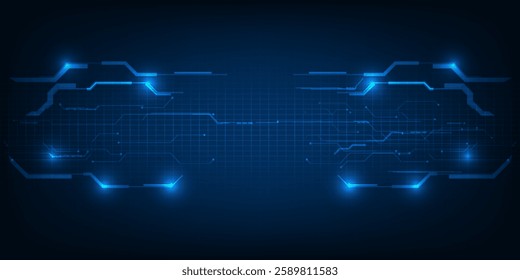 Abstract technology background. Futuristic digital space technology concept.