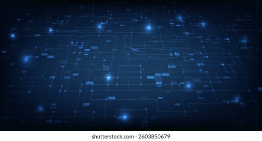 Abstract technology background. Futuristic digital space technology concept.