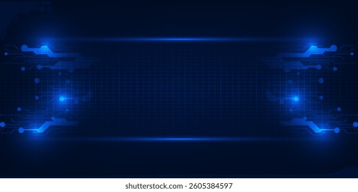 Abstract technology background. Futuristic digital space technology concept.