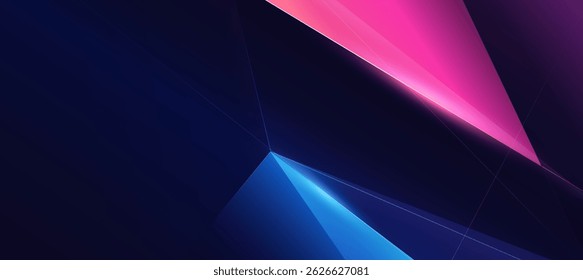 Abstract technology background, Futuristic digital background with dark blue and neon pink lines