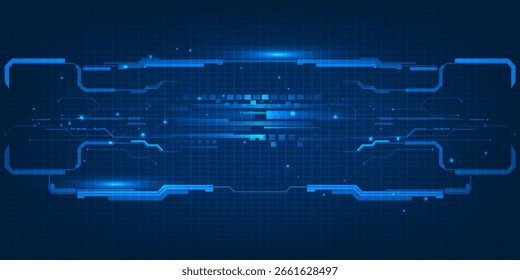 Abstract technology background. Futuristic digital space technology concept.