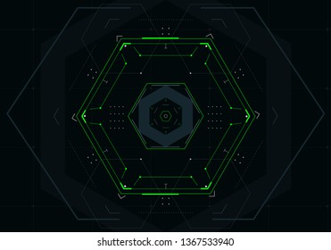 Abstract technology background with futuristic hexagon.Vector illustration.