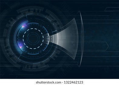 Abstract technology background. Futuristic interface element. Digital innovation concept for your design