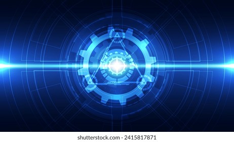 Abstract technology background. Futuristic interface. Vector illustration for your design